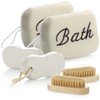 com-four® 6-Piece Bath Brush Set for Men and Women -