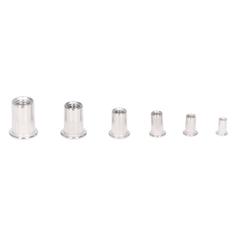 170pcs M3‑M10 304 Stainless Steel Rivet Nuts Durable Flat Head