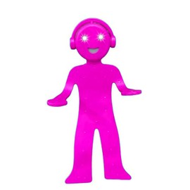 Lizzy Flexible Novelty Reading Lamp 16.2cm | Portable Reading Light Up Man | Reading, Study Table, Work Light, Repairing,Crafting & Bookmark Holder (Pink)