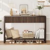 FATORRI Console Sofa Table with 2 Drawers, Wood Couch Table