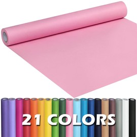 PH PERKHOMY PerkHomy Light Pink Kraft Paper Roll 17.5" x 960" (80') for Gift Wrapping Bouquet Flower Kids Art Painting Craft Writing Packaging Shipping 80GSM 55LB (Light Pink, 17.5" x 80')