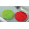 GILDE Felt Coasters Round Set of 8 4 x Green