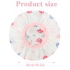 Waterproof Shower Caps, 3 Pcs Plastic Reusable Shower Caps Elastic