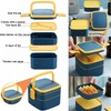 DIVCHI Lunch Box Meal Holder 2 Compartments Bento Boxes With