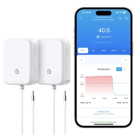 GoveeLife Refrigerator Freezer Thermometer 2 Pack, Bluetooth Temperature Sensor with Alarm, Smart APP Alerts for Fridge/Freezer/Tub(WiFi Gateway Not Included)