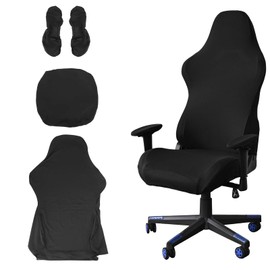 HOMURY Gaming Chair Cover Office Chair Cover Chair Covers Black Stretchy Chair Cover Seat Cover Office Chair Gaming Chair Covers for Computer Gaming Chair Racing Style Office Chair (Black)