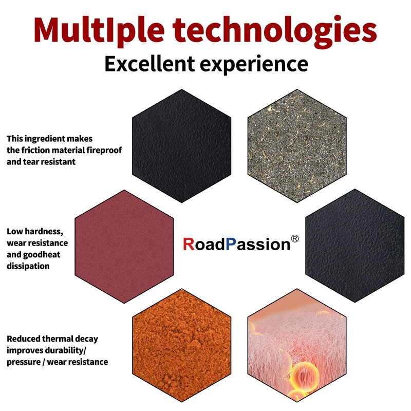 Road Passion Front and Rear Brake Pad Set Replacement for