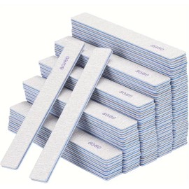 Unbranded Para Uñas Set De 12 Limas Profesionales Doble Cara Grano Nail 80/80 Grit ..