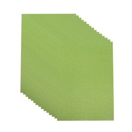 Glitter Cardstock, 250 GSM,15 Sheets, Glitter Paper for Crafts, Birthday and Wedding Party Decorations, Gift Box Packing and Other DIY Projects, 8 X 11.6 Inches 10 Colors (15 green sheets)