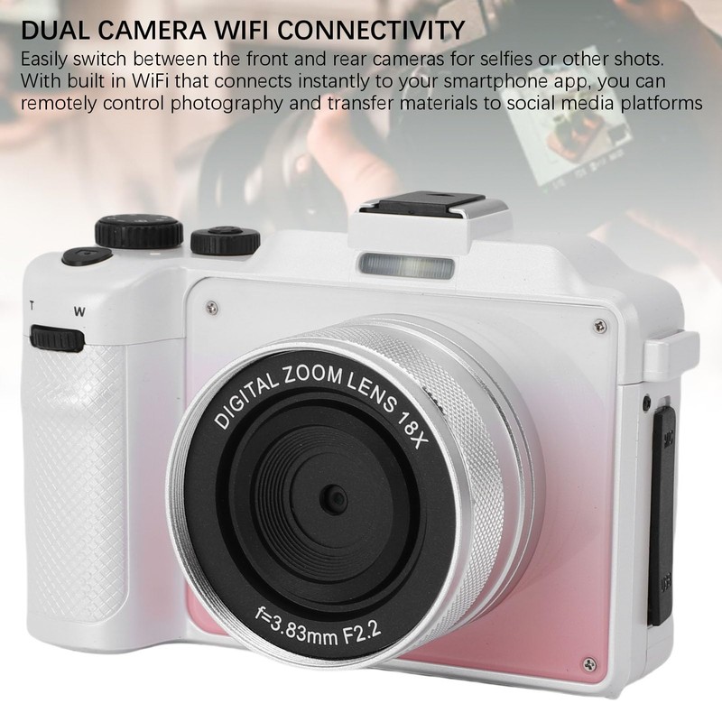 Dpofirs Digital Camera, 5K 80MP Dual Screen Vlogging Camera with