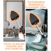 Windshield Cleaning Tool with Reusable Microfiber Pads Glass Wiper Kit,