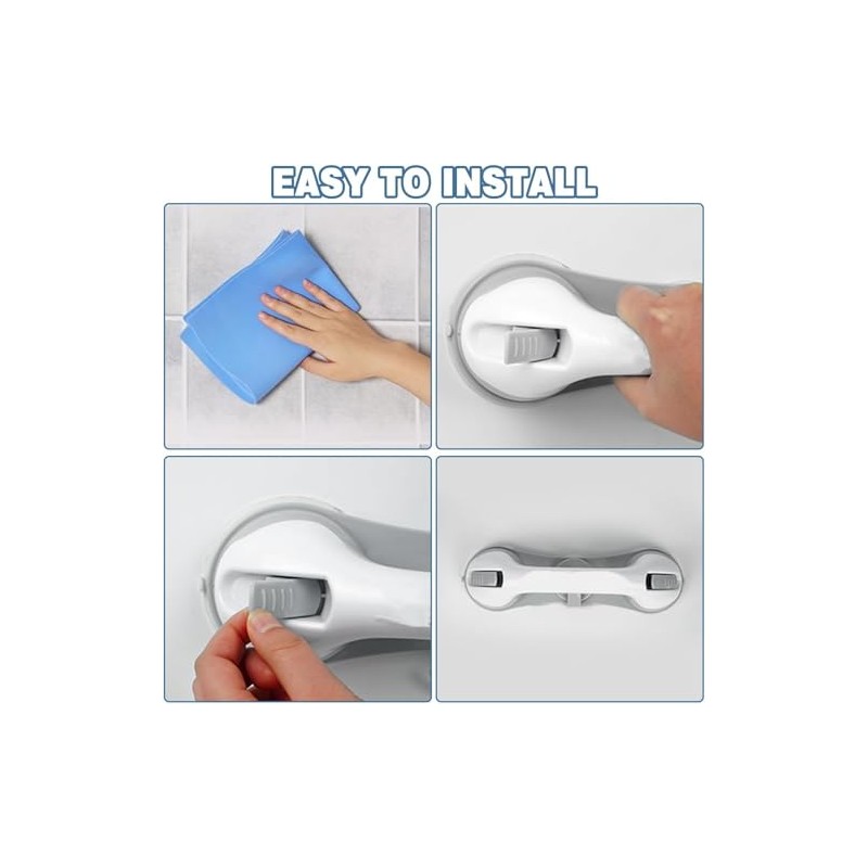 2 Pack Grab Bars for Bathtubs and Showers with 3
