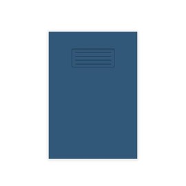 indigo® A4 School Exercise Books Lined and Margin 8mm Ruled Notebook (Dark Blue, Pack of 4)