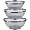 3 Pack Strainers for Kitchen, 18/8 Stainless Steel Colander, Fine