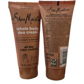 2 -Shea Moisture Whole Body Deo Cream Coconut & Hibiscus Deodorant Aluminum Free