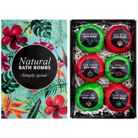 BRUBAKER 6 Handmade "Jungle" Fizzing Bath Bombs - All Natural & Vegan