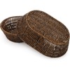 ZAVOOS 3 Pack Wicker Bread Basket, 11 Inch Woven Oval