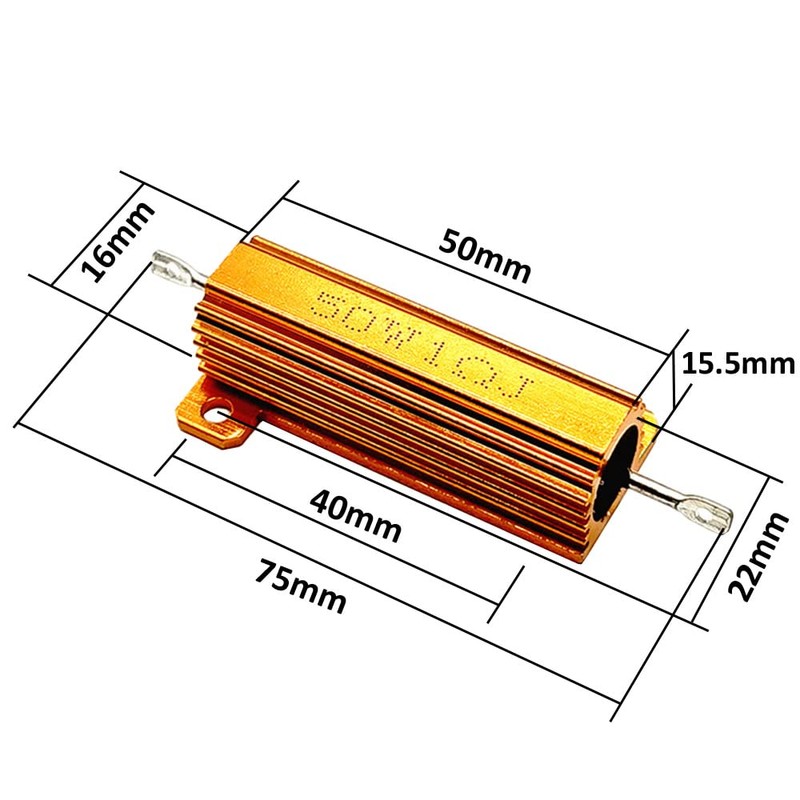 ETOPARS Pack of 2 50 W 30 Ohm 5% Aluminium