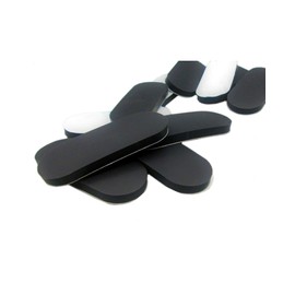 1" x 2 1/2" Oval Rubber Feet Self Adhesive - Black Rubber Feet Self Stick Bumper Pads Black Rubber Bumpers Self Adhesive Rubber Spacer Adhesive Rubber Feet for Electronics, Music Equipment (12)