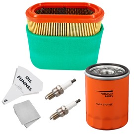 Jvfnxpm 0D9723 Air Filter 070185ES Oil Filter Kit for Gene-rac V-Twin 760cc 990 cc Engines All 12.5-17.5 KW Generac XG XP Ultra Source Gens Generator with Paper Funnel Oil Wipe Spark Plug