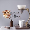 2 sets of coffee themed stickers, creative cartoon stickers, wall