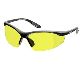 voltX Protective Glasses with Visual Strength incl. Safety cord with stopper - anti-scratch and anti-fog - UV protection, yellow