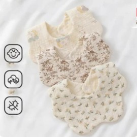 Custom Soft Print Knit Bamboo Organic Cotton Baby Bibs Burp Cloths Sets Baby LoveySize: 3T, Color: Other