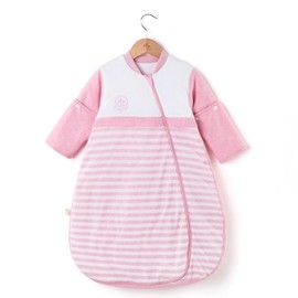 Cyuuro Saco de dormir para bebé con mangas desmontables para niños, Rosa-1.5 Tog para 40-55 °F, Recommend for 37.5"-41.5" Height of Kids