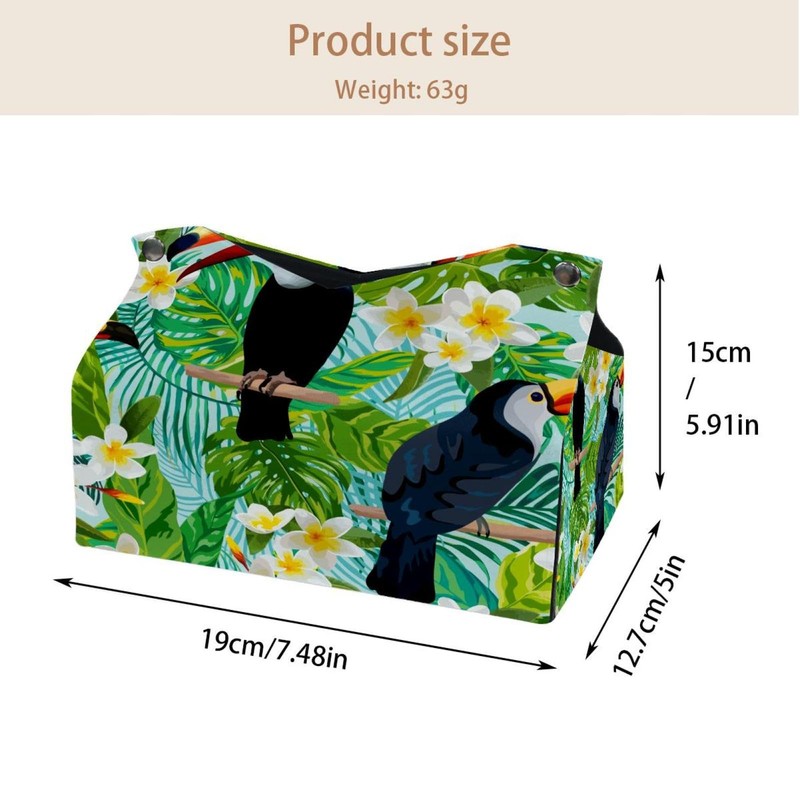 2 Pack Tissue Box Cover Holder, Flying Birds Sunset Rectangle