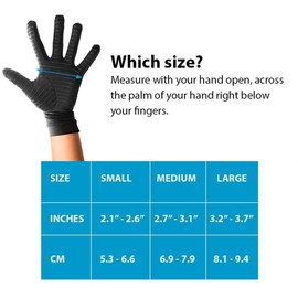 Full Finger Arthritis Gloves, 1 Pair Copper Infused Compression Gloves Breathable & Non-slip Copper Fiber Arthritis Gloves, Relieve Pain from Carpal Tunnel Joint Swell Tendonitis & Osteoarthritis (M)