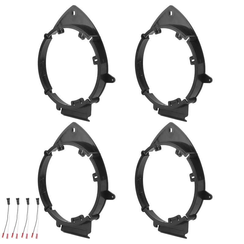 4PCS Car Speaker Adapter Rear/Front Door with Wire Harness Replacement