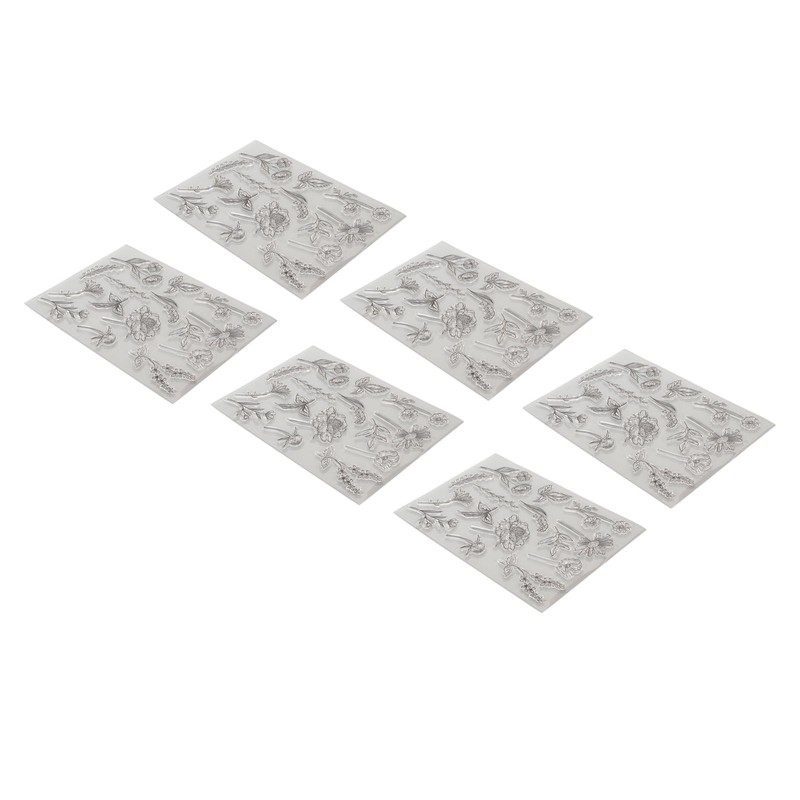 6pcs Clear Stamps Innovative Decorative Flower TPR Clear Stamps for