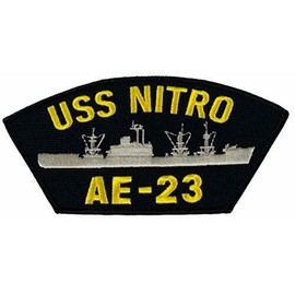 Embroidered Patch - Patches for Women Man -USS Nitro AE-23 Ship Patch - Great Color - Veteran Owned Business