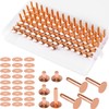 Comphic Copper Rivets for Leather, Smooth Leather Rivets, Pure Copper