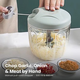Manual Garlic Chopper & Meat Mincer – Vegetable & Onion Cutter