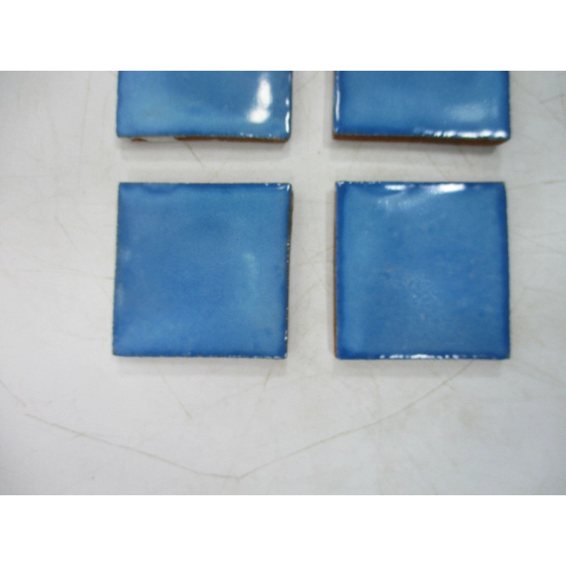 Talavera 100 solid blue Mexican tile handmade talavera backsplash mosaic
