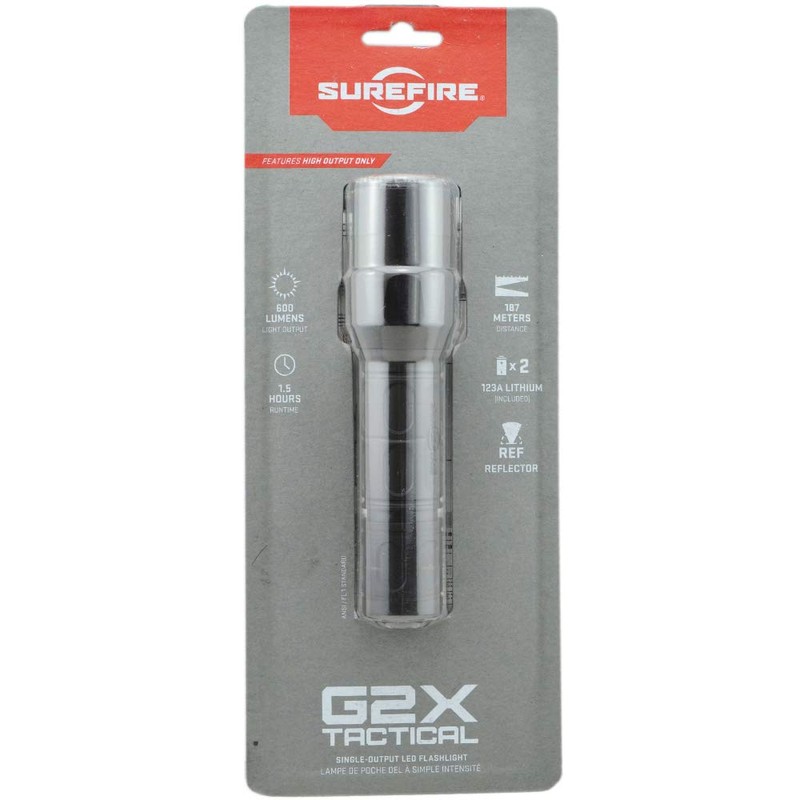 SureFire G2X Tactical 600 Lumen EDC Flashlight Bundle with 4x