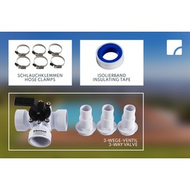 Steinbach Fittinge Bypass Set (3-Way Valve / Hose spouts, hose pipe, Teflon Tape, Multi-Coloured, 12-Piece