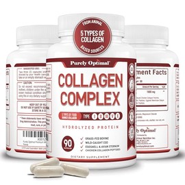 Premium Multi Collagen Peptide Capsules (Types I,II,III,V,X) - Anti-Aging Formula, Healthy Skin & Hair, Strong Joints, Bones & Nails - Hydrolyzed Protein Supplement for Men and Women - 30 Day Supply