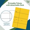 OfficeGear Yellow Event Tickets 4-up [55 Sheets 220 Tickets] 74mm