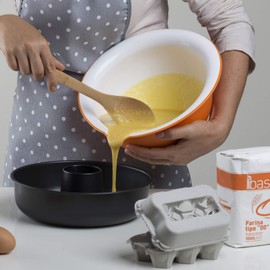 Omada Linea Sanaliving Design Mixing Bowl 30 x 25 x 18 cm Polypropylene with Integrated Antimicrobial Agents Eliminates Bacteria and Fungi. Made in Italy, Linea Sanaliving, White / Yellow