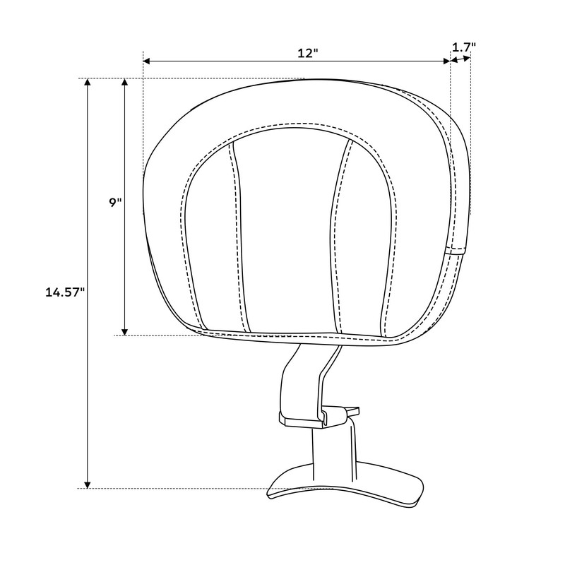 XFMT Motorcycle Front Driver Rider Backrest Pad For Harley Touring