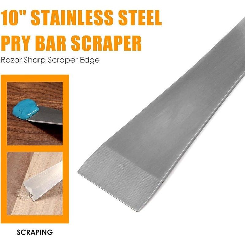 AIXXCUVQ 2pcs/Set Pocket Pry Bar Stainless Steel Flat Bar for