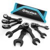 DURATECH Stubby Flex-head Ratcheting Combination Wrench Set, 8-piece, Metric, 9