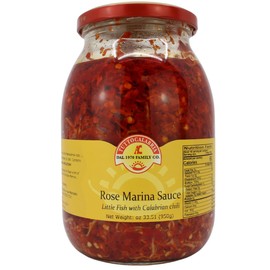 TUTTOCALABRIA, Rosa Marina Sauce - Calabria Chili Pepper Sauce with Little Fish with, big Jar, 33.5 oz (950 g), Product of Italy