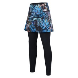 ANIVIVO Women Yoga Legging Skirts with Pockets,Tight Skirted Pants for Tennnis Clothing Skorts(Colorful,XL)