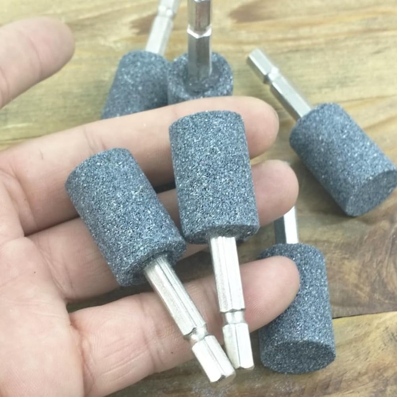 Fowecry 8 Piece Cylinder Whetstone - 1/4 Hex Shank Grinding