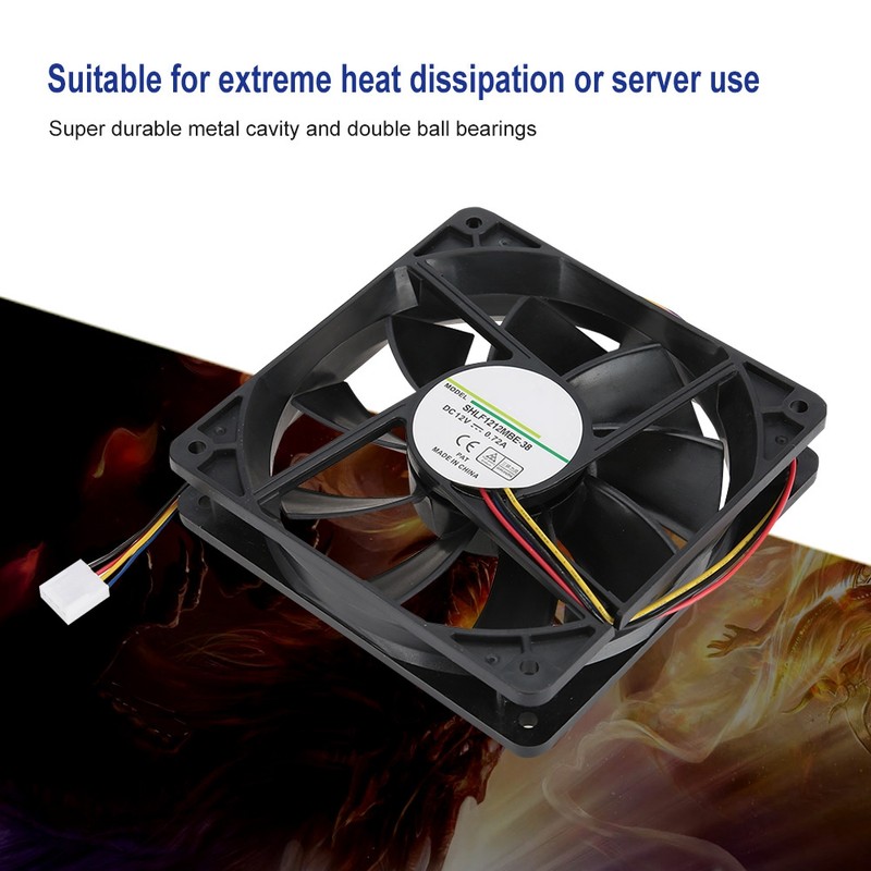 12CM 12V 0.72A 4Pin PWM Temperature Speed Control Cooling Fan
