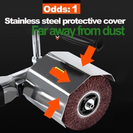 Burnishing Polishing Machine,Pneumatic Surface Conditioning Tool,Handheld Wheel Polisher Sander Wire Drawing Machine for Stainless Steel Metal Wood Polishing,2500RMP