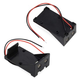 abcGoodefg 8 Pack 9V Battery Holder Plastic Battery Storage Box Case with Lead Wire